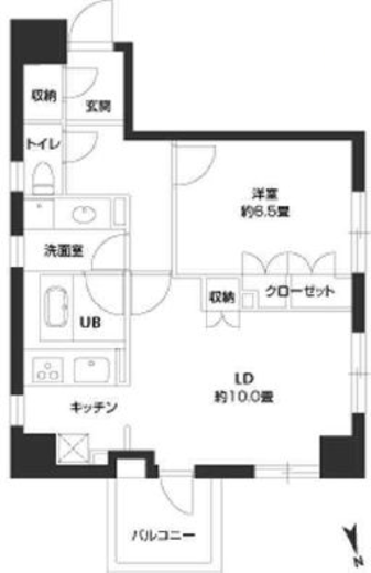 パークキューブ銀座イースト　801号室　間取り