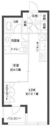 パークキューブ銀座イースト　806号室　間取り