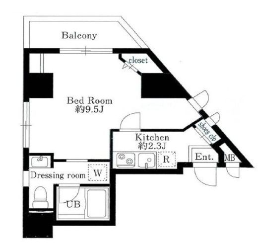 ププレMIYA八丁堀　302号室　間取り
