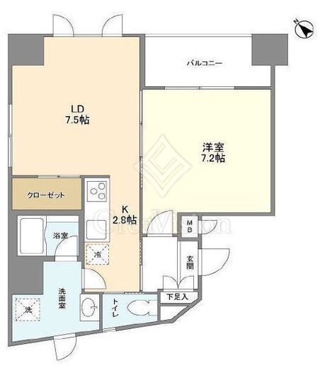 ププレMIYA八丁堀　501号室　間取り