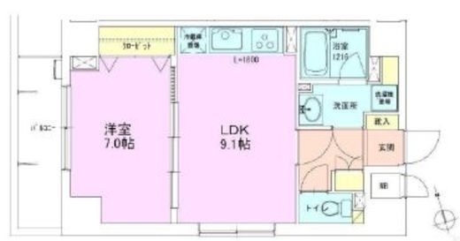 銀座レジデンス参番館　1201号室　間取り