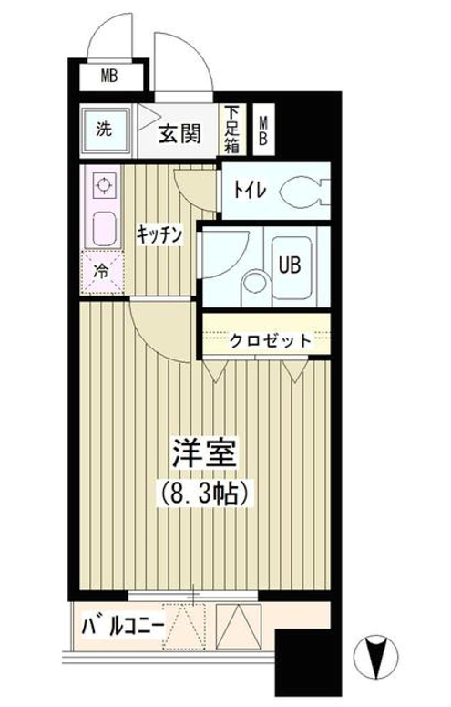 アクアコート　1002号室　間取り