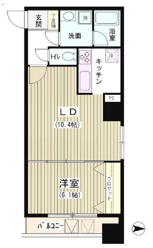 アクアコート　704号室　間取り