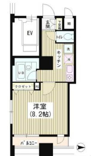 アクアコート　506号室　間取り