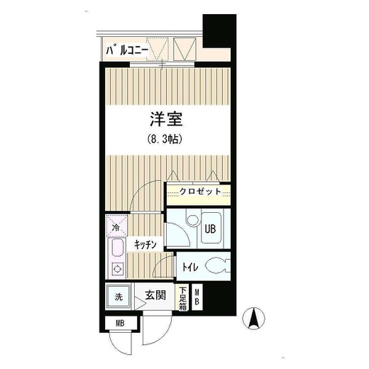 アクアコート　803号室　間取り
