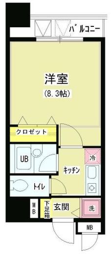 アクアコート　802号室　間取り