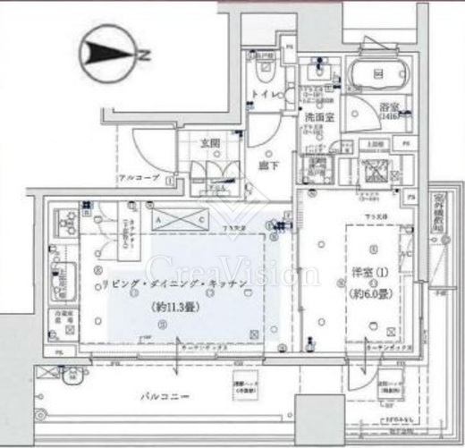グランドメゾン神楽坂　204号室　間取り