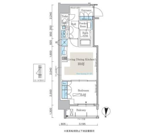 パークアクシス日本橋本町　1102号室　間取り