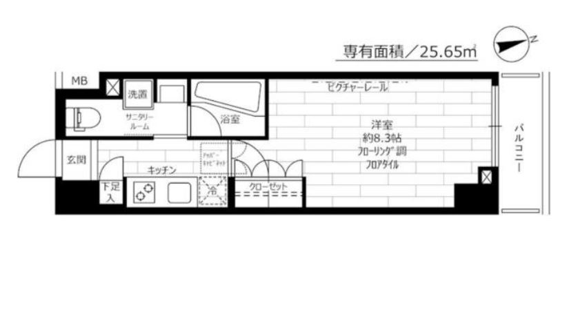 ステージファースト飯田橋アジールコート　403号室　間取り