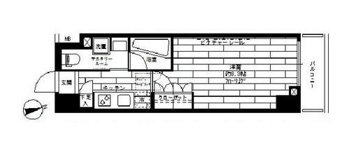 ステージファースト飯田橋アジールコート　503号室　間取り