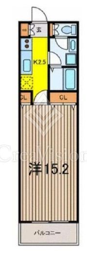 月村マンションNo.28　803号室　間取り
