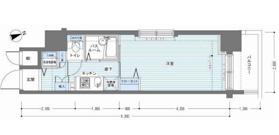 レジディア銀座東　806号室　間取り