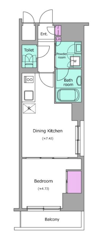 レジディア銀座東　1002号室　間取り