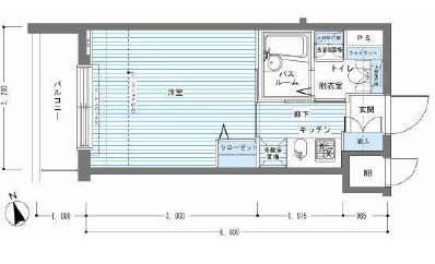 レジディア銀座東　603号室　間取り