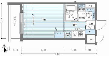 レジディア銀座東　704号室　間取り