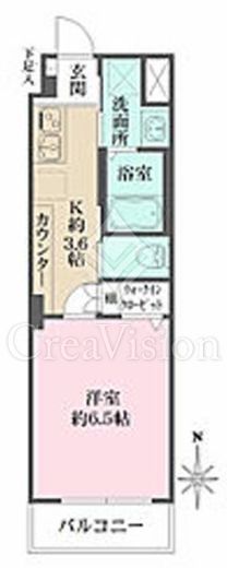 藤和ハイタウン新宿　1008号室　間取り
