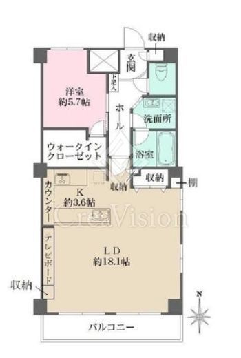 藤和ハイタウン新宿　711号室　間取り