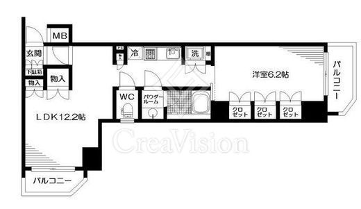 日神デュオステージ新宿若松町　604号室　間取り