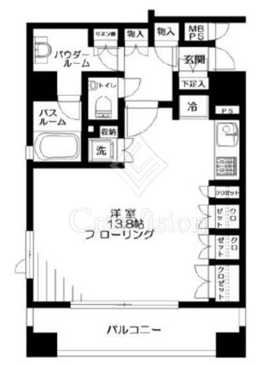 日神デュオステージ早稲田　902号室　間取り