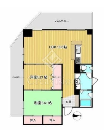 北新宿サマリヤマンション　809号室　間取り