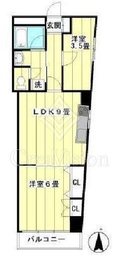 目白エミネンス　6F1号室　間取り