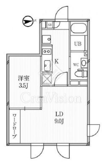 ルクレ高田馬場　301号室　間取り
