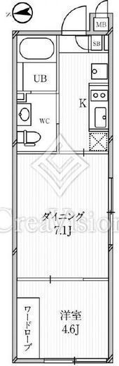 ルクレ高田馬場　403号室　間取り