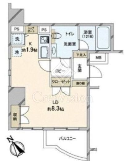 アクシア代々木　1004号室　間取り