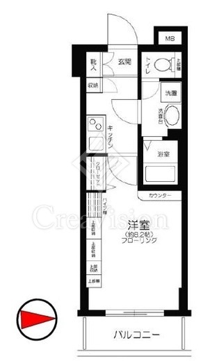 エスコート芝浦イースト　802号室　間取り