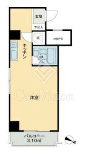 オリエント赤坂　708号室　間取り