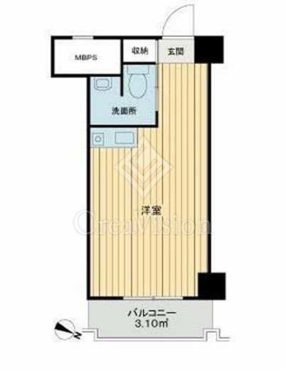 オリエント赤坂　503号室　間取り