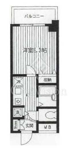 スカイコート三田慶大前　406号室　間取り