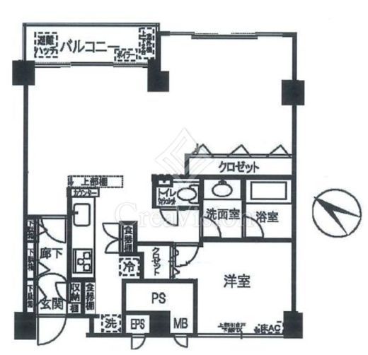 スカイプラザ赤坂　404号室　間取り