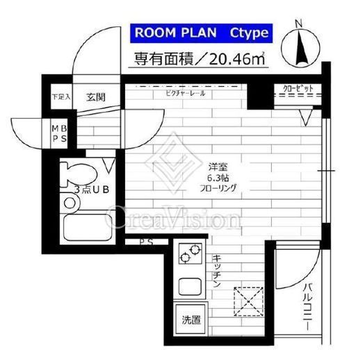 ステージグランデ南麻布　701号室　間取り