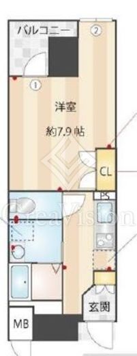 メインステージカテリーナ恵比寿駅前　604号室　間取り