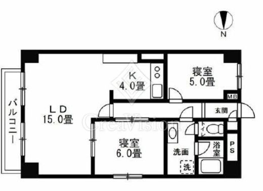 チュリス西麻布　4F1号室　間取り