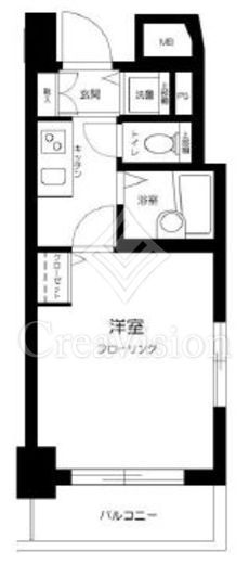 トーシンフェニックス芝浦ベイフォート　512号室　間取り