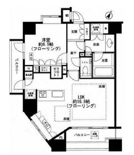 グラーサ白金高輪　1101号室　間取り