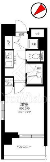 パレステュディオ芝浦シティ　605号室　間取り