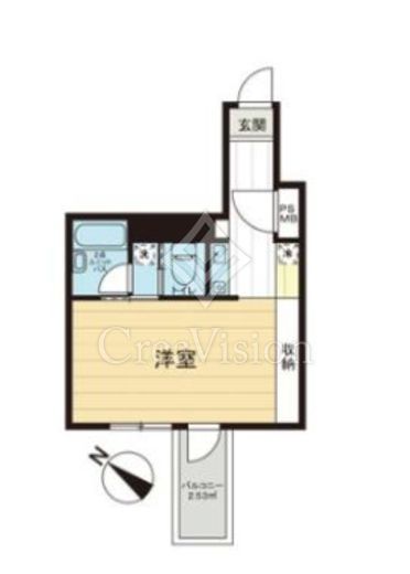 フォンテ青山　1205号室　間取り