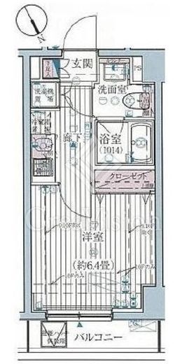 プレール・ドゥーク高輪　803号室　間取り