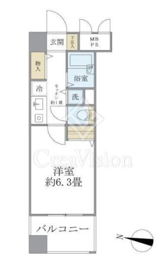 メインステージ赤坂2　902号室　間取り