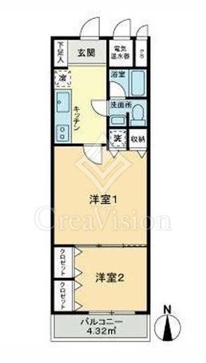 ライオンズマンション白金第二　408号室　間取り
