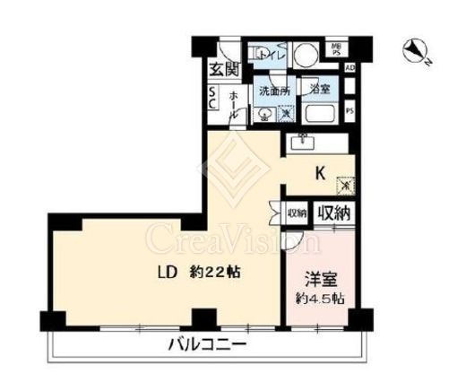 ローズハイツ田町　408号室　間取り