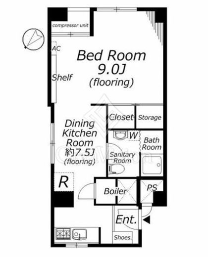 高輪グランドハイツ　906号室　間取り