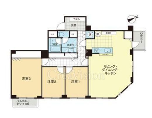 高輪マンション(高輪4)　401号室　間取り