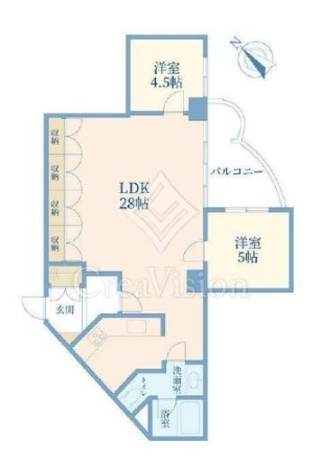 三田ハウス　217号室　間取り
