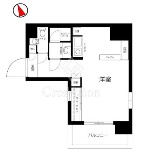 アクシア新宿御苑　1207号室　間取り