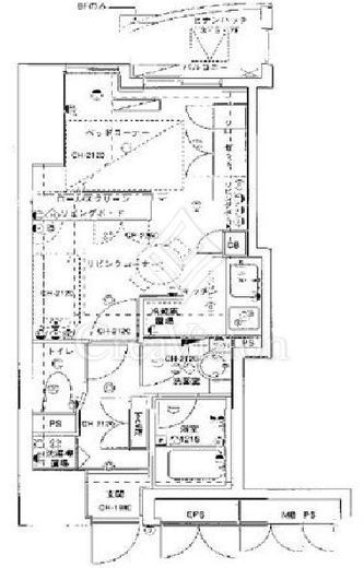 アクシア新宿御苑　607号室　間取り