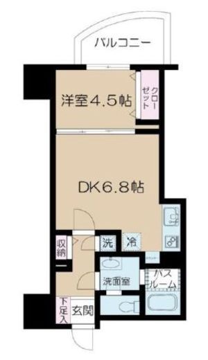 アクシア新宿御苑　709号室　間取り